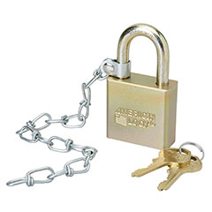 SKILCRAFT® Solid Steel and Solid Brass Case Padlocks - 1-1/8" - Keyed Different