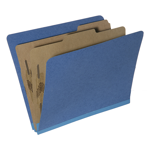 Pressboard Classification Folder - 2 Divider, 6 Part - Letter - Dark ...