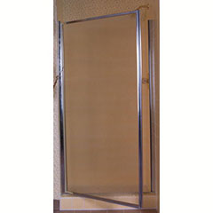 PIVOT SHOWER DOOR 23-1/2" TO 25-1/4" SILVER FINISH