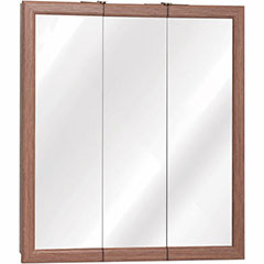 24" OAK MDF TRIVIEW MEDICINE CABINET