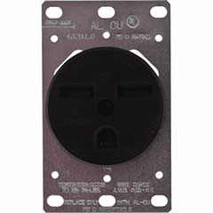 RECEPTACLE INDUST 2P 30A BLK