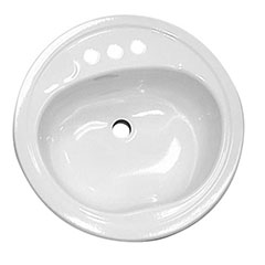 LAVATORY SINK ROUND STEEL 19