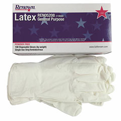 REN GLOVE LATEX SM PWD-FREE