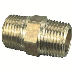 BRASS HEX NIPPLE 1/4"