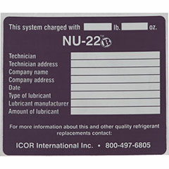 NU-22B SYSTEM ID LABEL,10PK