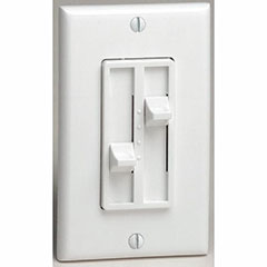 DIMMER SLIDE DUAL 300W 1P WH