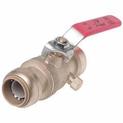 SB BALL VALVE W/DRAIN 1" LF