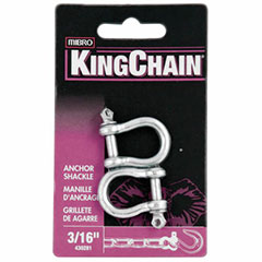 ANCHOR SHACKLE, ZINC, 3/16"