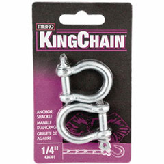 ANCHOR SHACKLE, ZINC, 1/4"