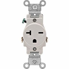 RECEPTACLE SGL 20A 250V ALMD