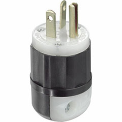 PLUG HG 5-20P 2P 3W BLK/WHT