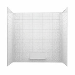 TUB WALL KIT, 30"DX60"W, WHT