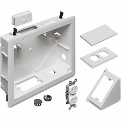 TV BOX 4GANG RECESS WHT 8X10