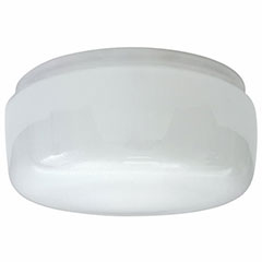 GLASS DRUM FITTER 6" WHITE