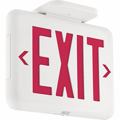 EXIT AC/ONLY LED RED WH DAMP