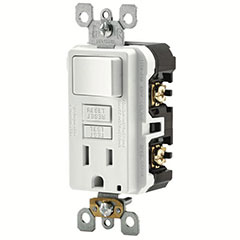 SWITCH/GFCI TR 5-15R 15A WHT