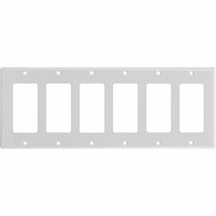 WALLPLATE DECO 6G WHT