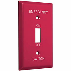 SINGLE EMERGENCY TOGGLE PLTE