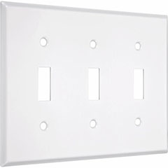 WALLPLATE TRIPLE TOGGLE WH