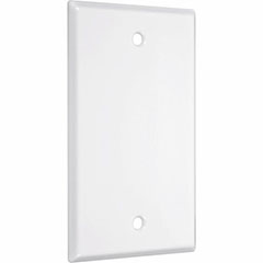 WALLPLATE SINGLE BLANK WHITE