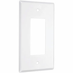 WALLPLATE SINGLE DECOR WHITE