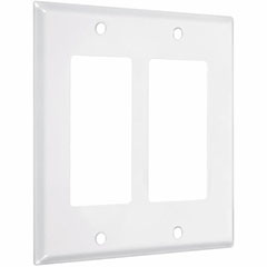 WALLPLATE DOUBLE DECOR WHITE