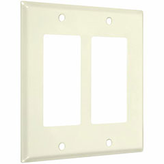 WALLPLATE DOUBLE DECOR IVORY