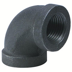 BLACK MALLEABLE ELBOW 90 DEG