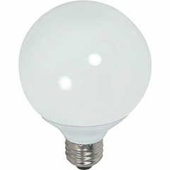 15W CFL G25 MED 27K 1EA