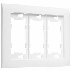 WALLPLATE FRAME 3G WHT 3PK