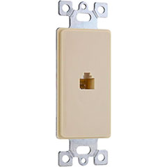 PLATE PHONE JACK 1G 1P IVORY