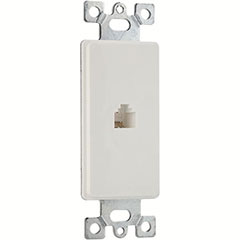 PLATE PHONE JACK 1G 1P WHITE