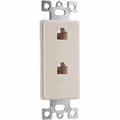 PLATE PHONE JACK 1G 2P IVORY