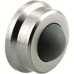 WALL STOP, BRUSHED CHROME 1"