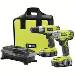 RYOBI 18V DRILL/IMPACT KIT