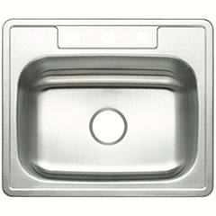 3-HOLE SNG SS SINK 25X22X7