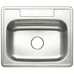 4-HOLE SNG SS SINK 25X22X7