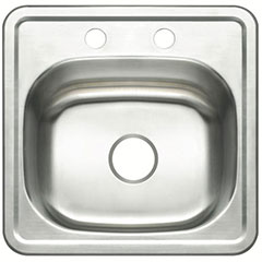 2-HOLE BAR SINK 15X15X5-1/8