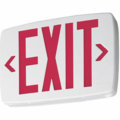 EXIT W/BAT LED RED SINGLE