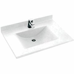 22X31 CONTOUR VANITY TOP WHT