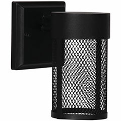 WALL FIXT LED EXT RND 9W BLK