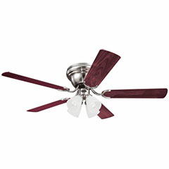 CEILFAN W/4LT 5BLD BN 52IN