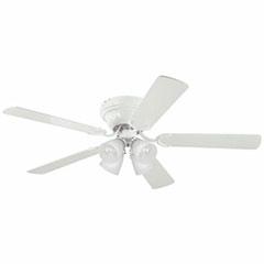 CEILFAN W/4LT 5BLD WHT 52IN