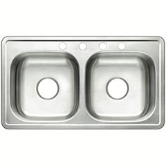 4H DBL SINK 22GA 33X19X8