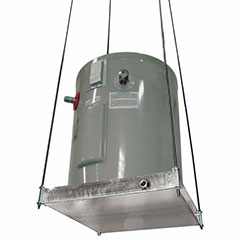 SUSPENDED WATER HEATER PLATFORM WITH PAN 21-1/2" X 21-1/2" DIA