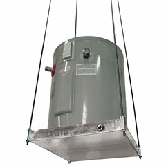 SUSPENDED WATER HEATER PLATFORM WITH PAN 26-1/2" X 26-1/2" DIA