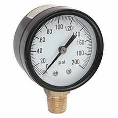 PRESSURE GAUGE 0-200-2" FACE