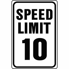 SIGN "SPEED LIMIT 10MPH" 12X