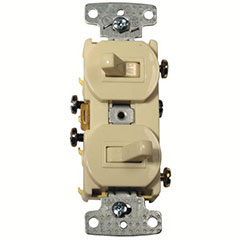 SWITCH COMBO 2-GANG 15A IVORY