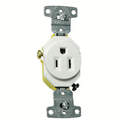 RECEPTACLE SINGLE SELF GROUN